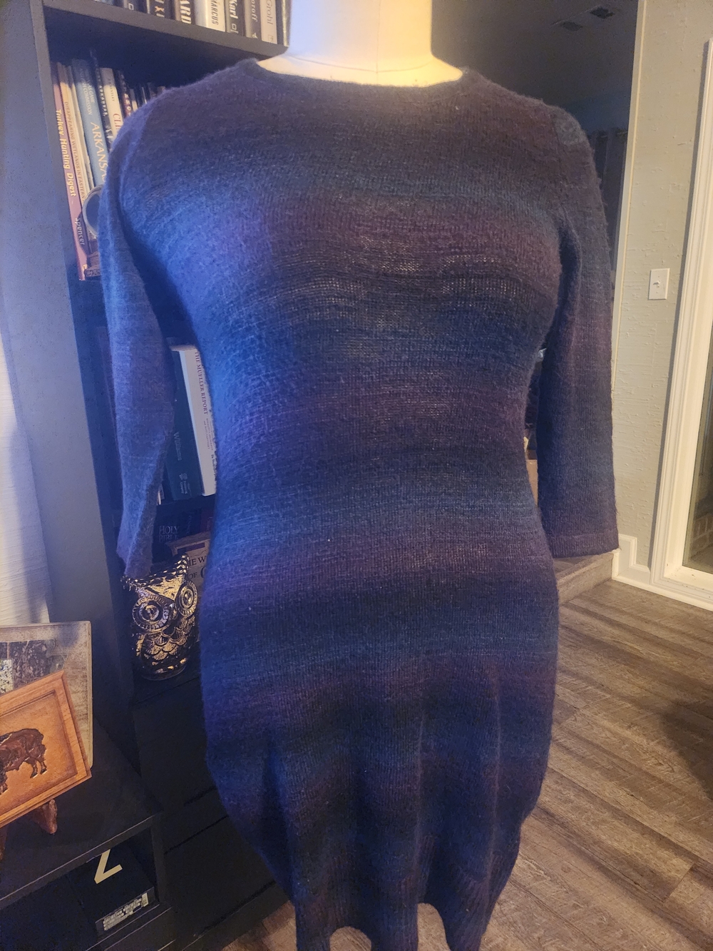 Apt. 9 Gradient Crewneck Sweater Dress in Purple and Blue